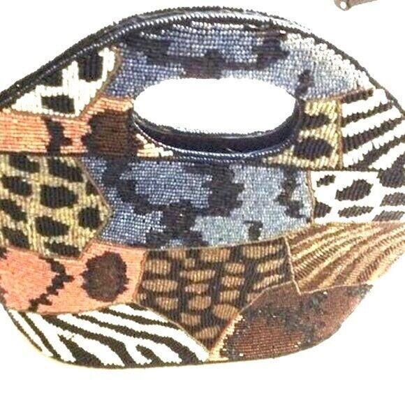 Beaded Handbag By Beverly Hills Bag Lady Size 12" x 8" x 4" NWT - Picture 2 of 10